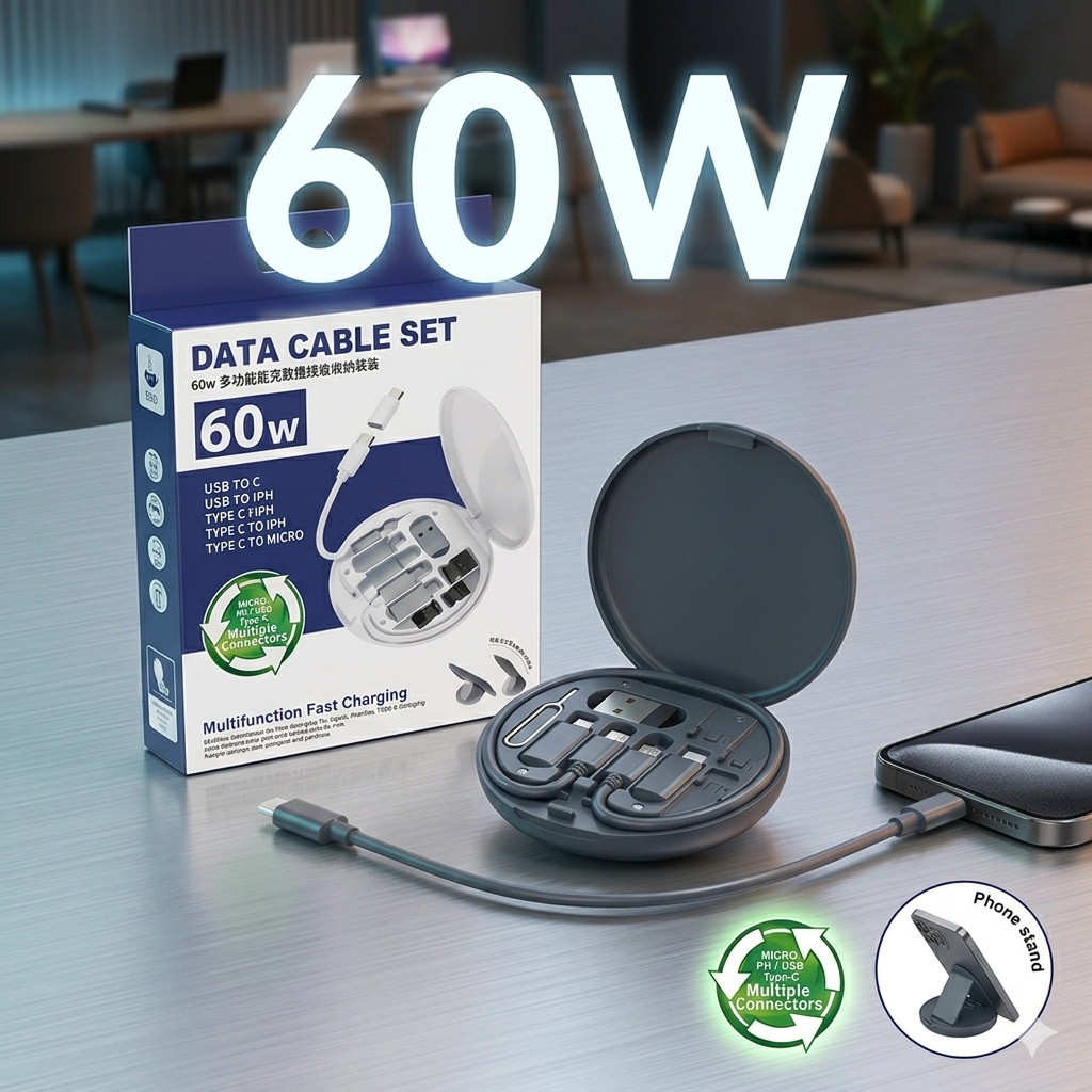 Portable travel Data Set Cable