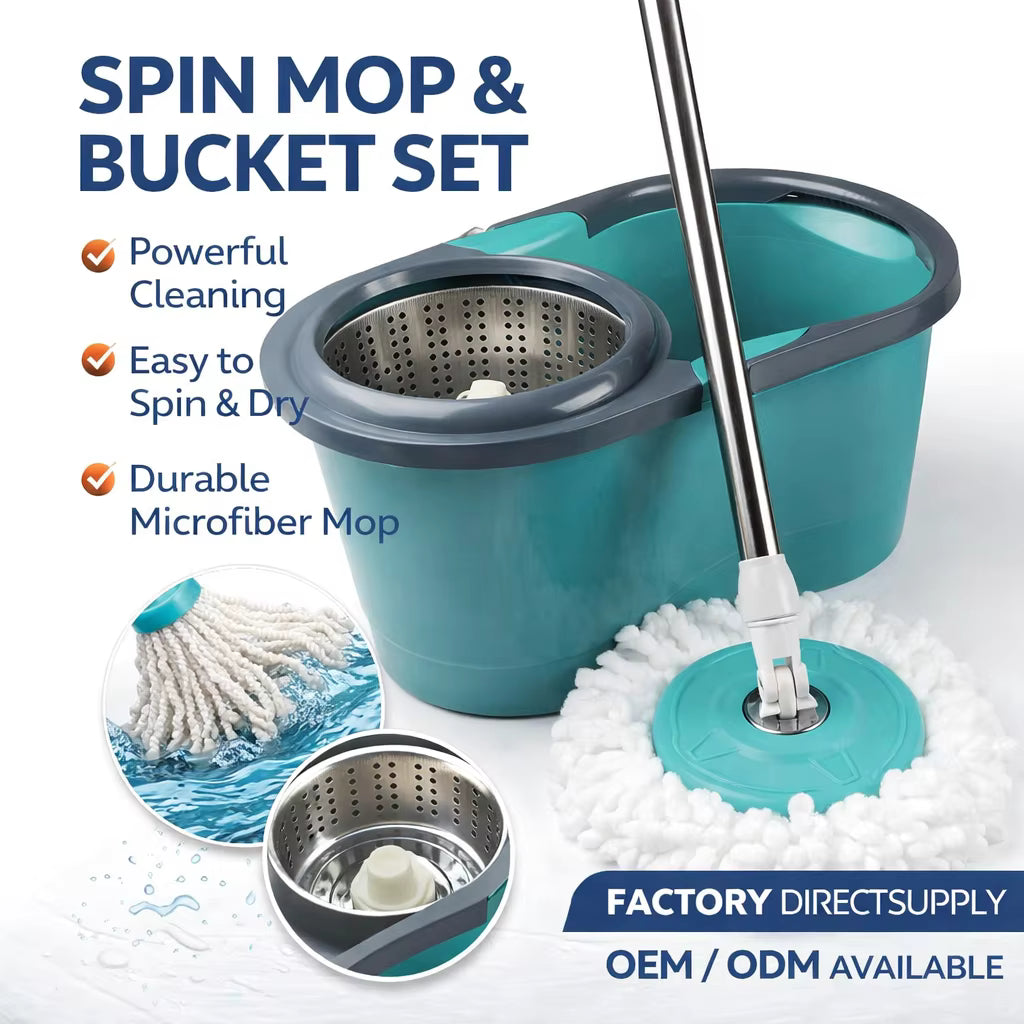 smart spinning mop with bucket