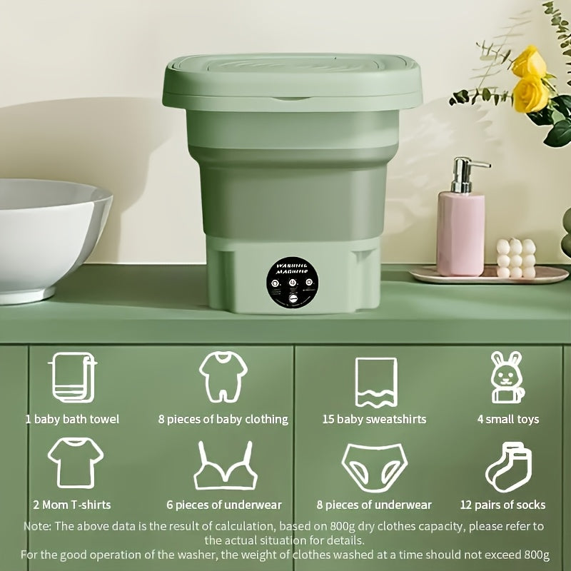 8L Folding Mini Washing Machine,