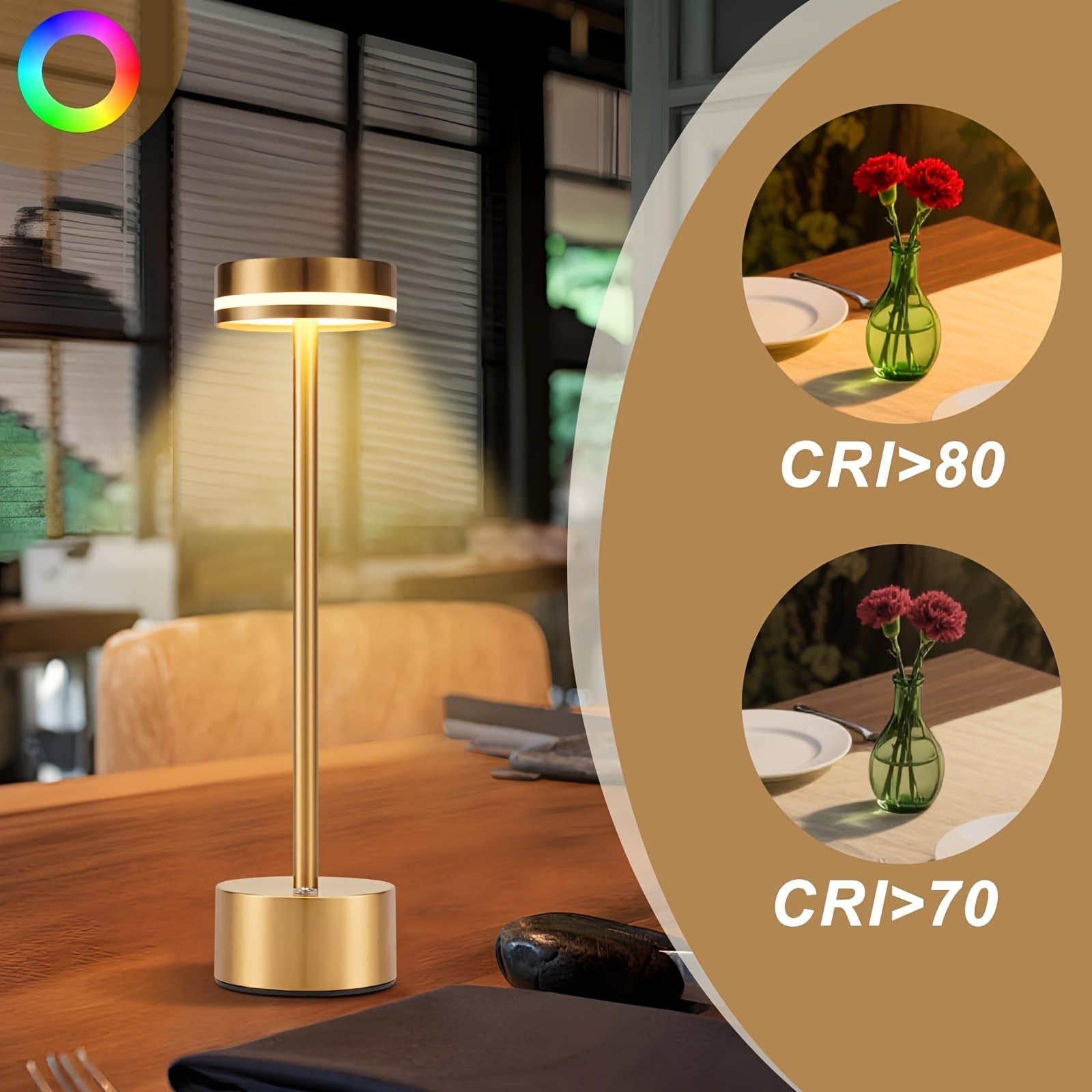 Cordless LED Desk Lamp with a Battery