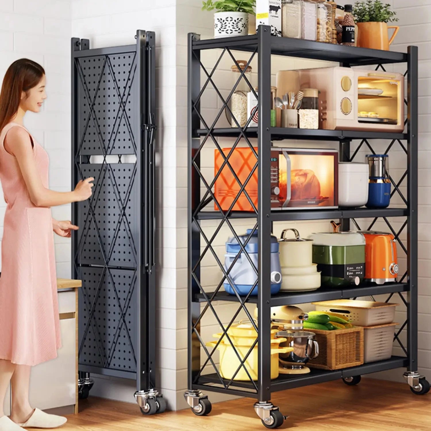 Household Kitchen Shelf Foldable