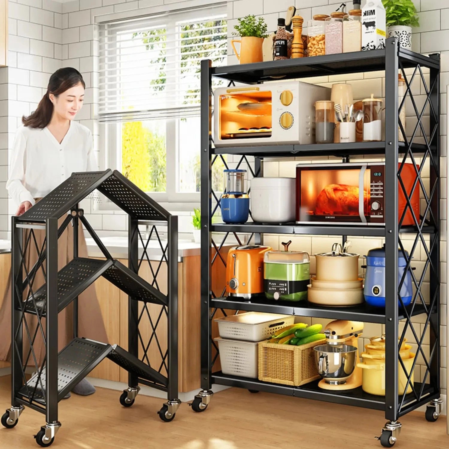 Household Kitchen Shelf Foldable