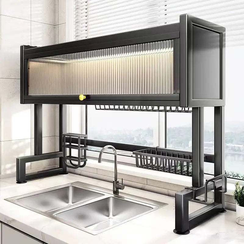 Over the sink steel kitchen rack