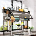 Over the sink steel kitchen rack